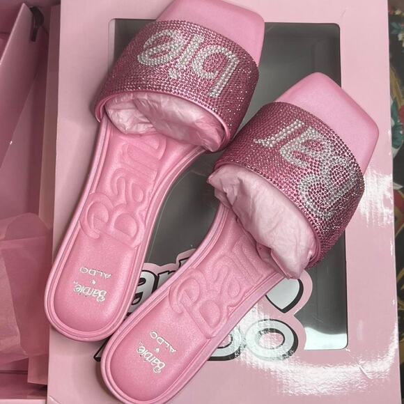 Size 8.5 aldo pink sequined - Picture 1 of 5